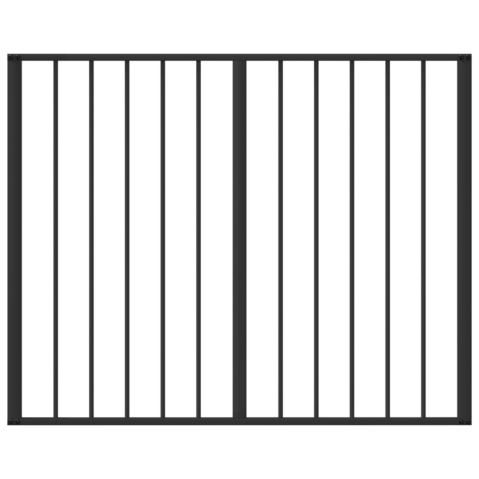 Hondenhek 6 pcs Zwart 100 x 80 cm Gegalvaniseerd staal