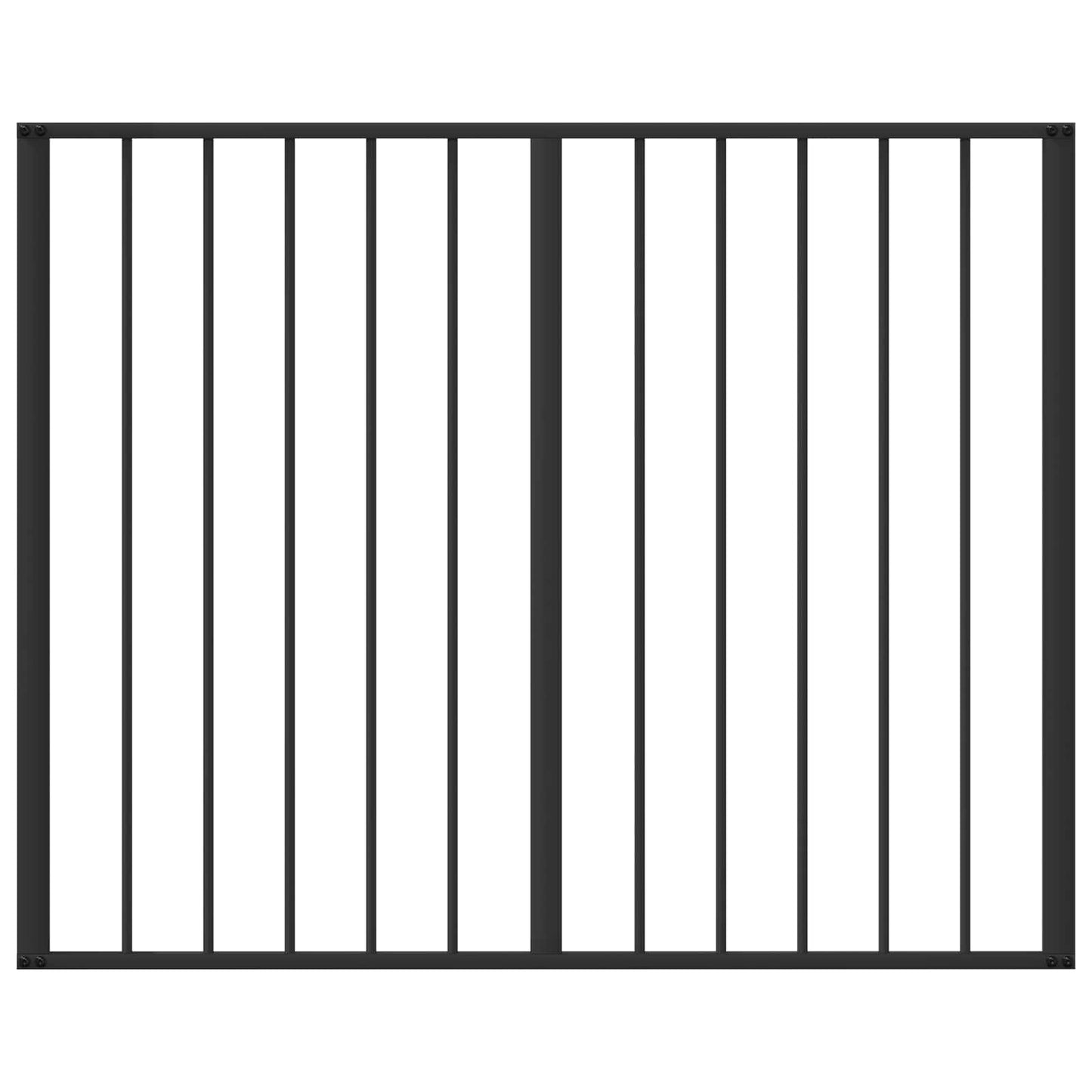 Hondenhek 8 pcs Zwart 100 x 80 cm Gegalvaniseerd staal