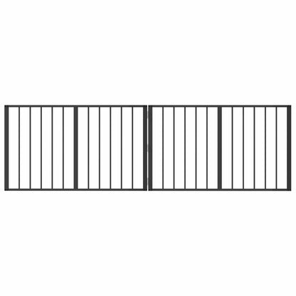 Hondenhek 2 pcs Zwart 100 x 60 cm Gegalvaniseerd staal