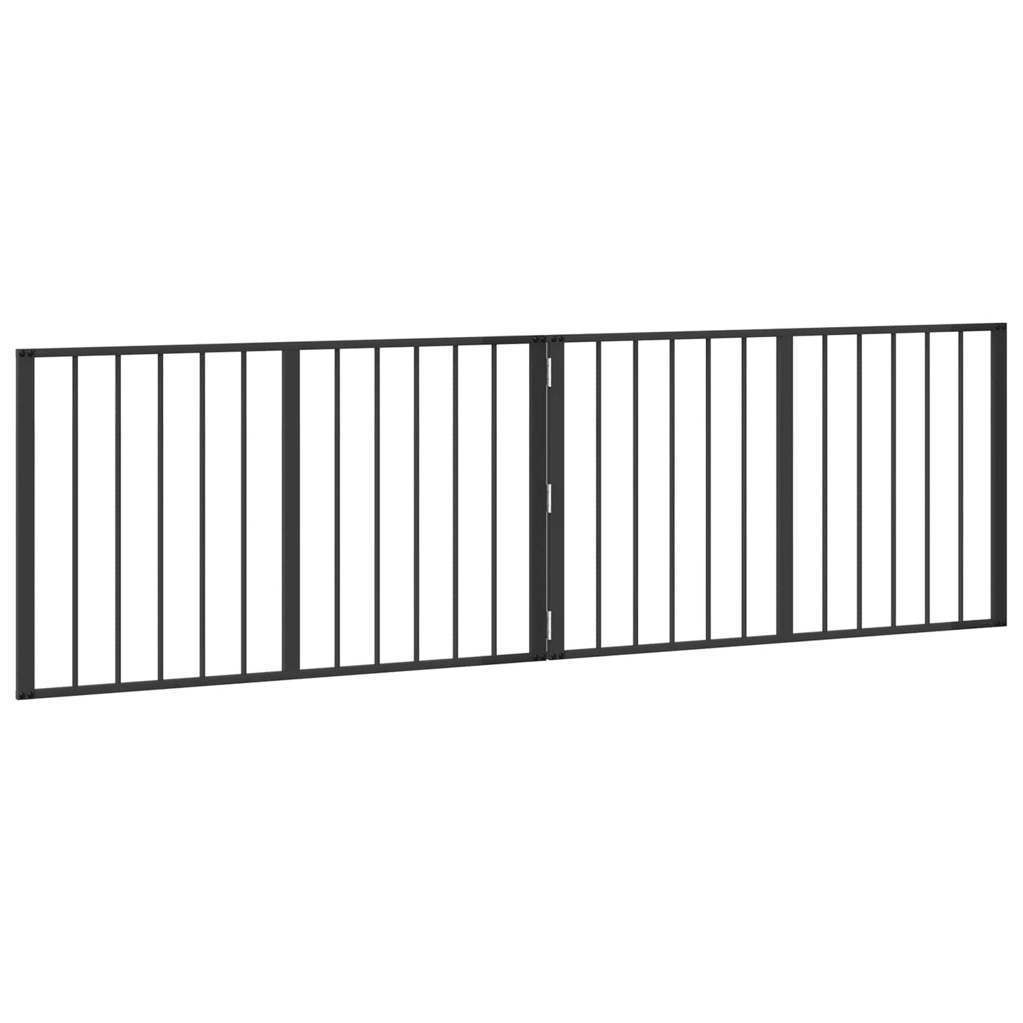 Hondenhek 2 pcs Zwart 100 x 60 cm Gegalvaniseerd staal