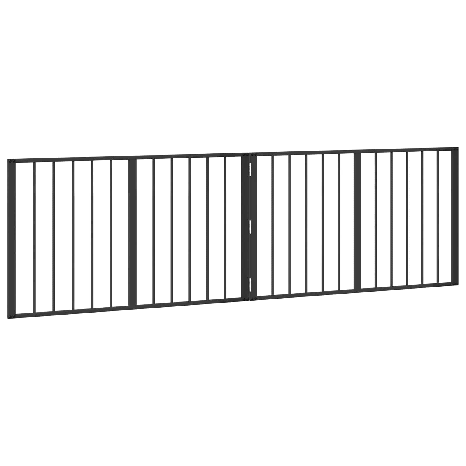 Hondenhek 2 pcs Zwart 100 x 60 cm Gegalvaniseerd staal