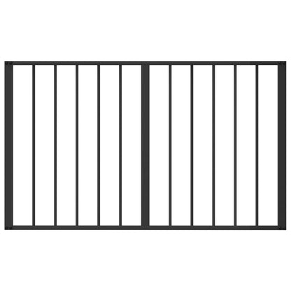Hondenhek 4 pcs Zwart 100 x 60 cm Gegalvaniseerd staal