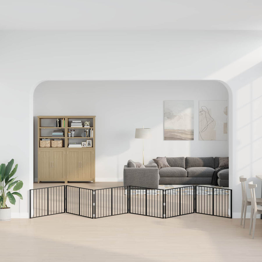 Hondenhek 6 pcs Zwart 100 x 60 cm Gegalvaniseerd staal