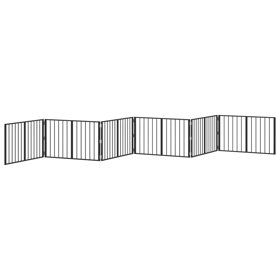 Hondenhek 6 pcs Zwart 100 x 60 cm Gegalvaniseerd staal