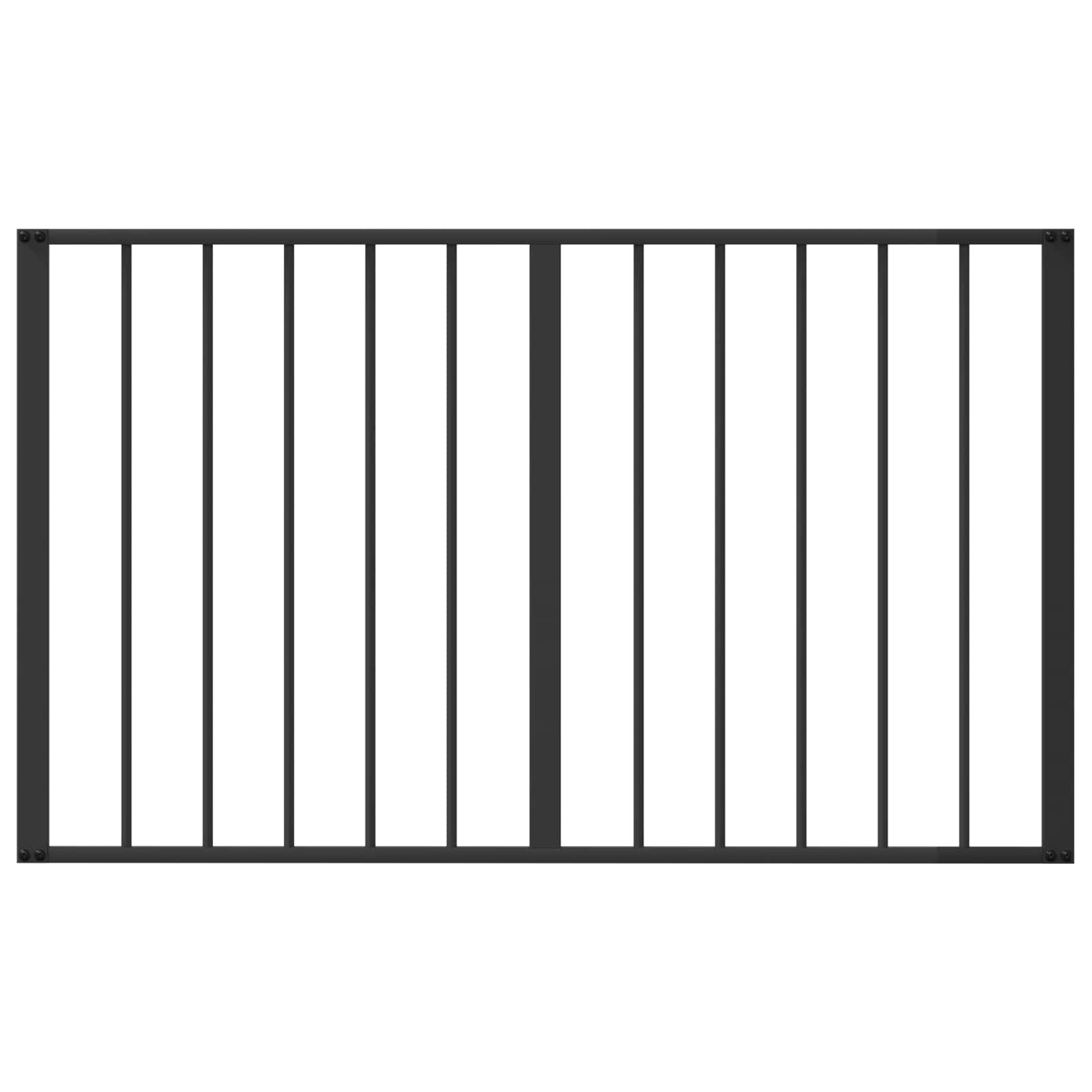 Hondenhek 6 pcs Zwart 100 x 60 cm Gegalvaniseerd staal