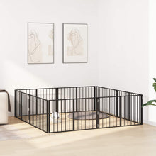 Hondenhek 8 pcs Zwart 100 x 60 cm Gegalvaniseerd staal