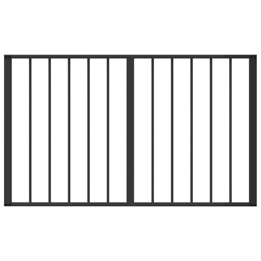 Hondenhek 8 pcs Zwart 100 x 60 cm Gegalvaniseerd staal