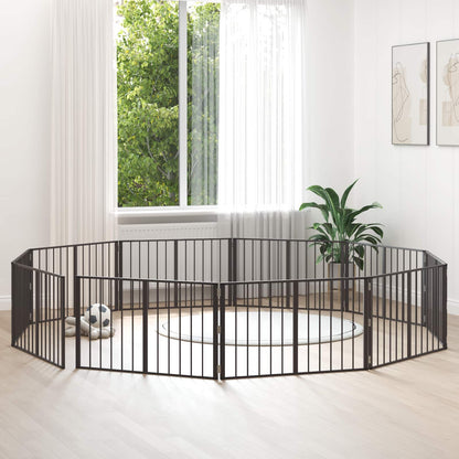 Hondenhek 10 pcs Zwart 100 x 60 cm Gegalvaniseerd staal