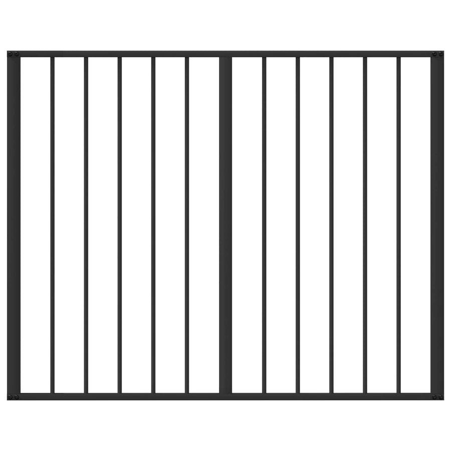 Hondenhek 10 pcs Zwart 100 x 60 cm Gegalvaniseerd staal