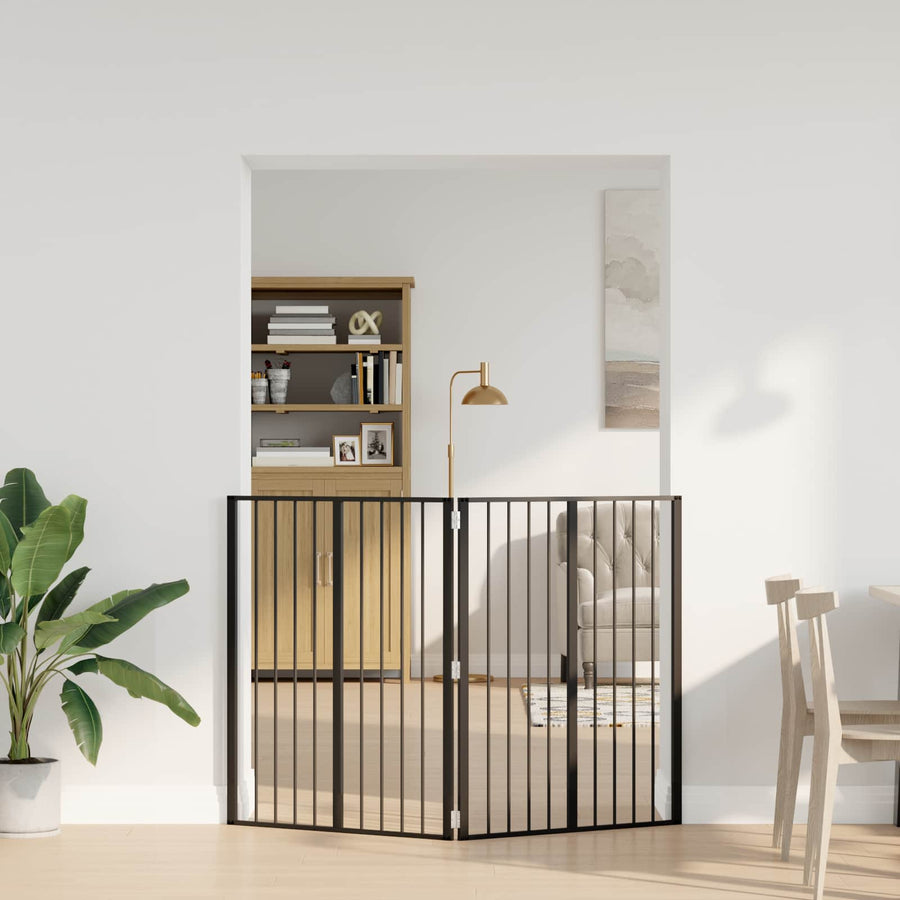 Hondenhek 2 pcs Zwart 80 x 100 cm Gegalvaniseerd staal