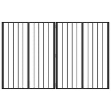 Hondenhek 2 pcs Zwart 80 x 100 cm Gegalvaniseerd staal