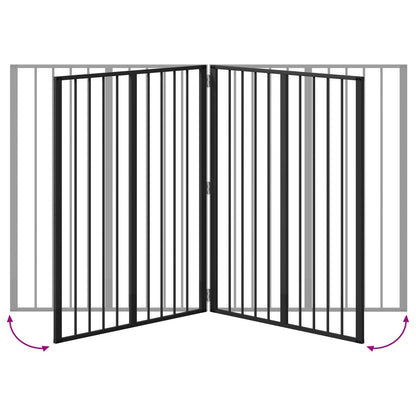 Hondenhek 2 pcs Zwart 80 x 100 cm Gegalvaniseerd staal