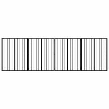 Hondenhek 4 pcs Zwart 80 x 100 cm Gegalvaniseerd staal