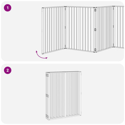 Hondenhek 8 pcs Zwart 80 x 100 cm Gegalvaniseerd staal