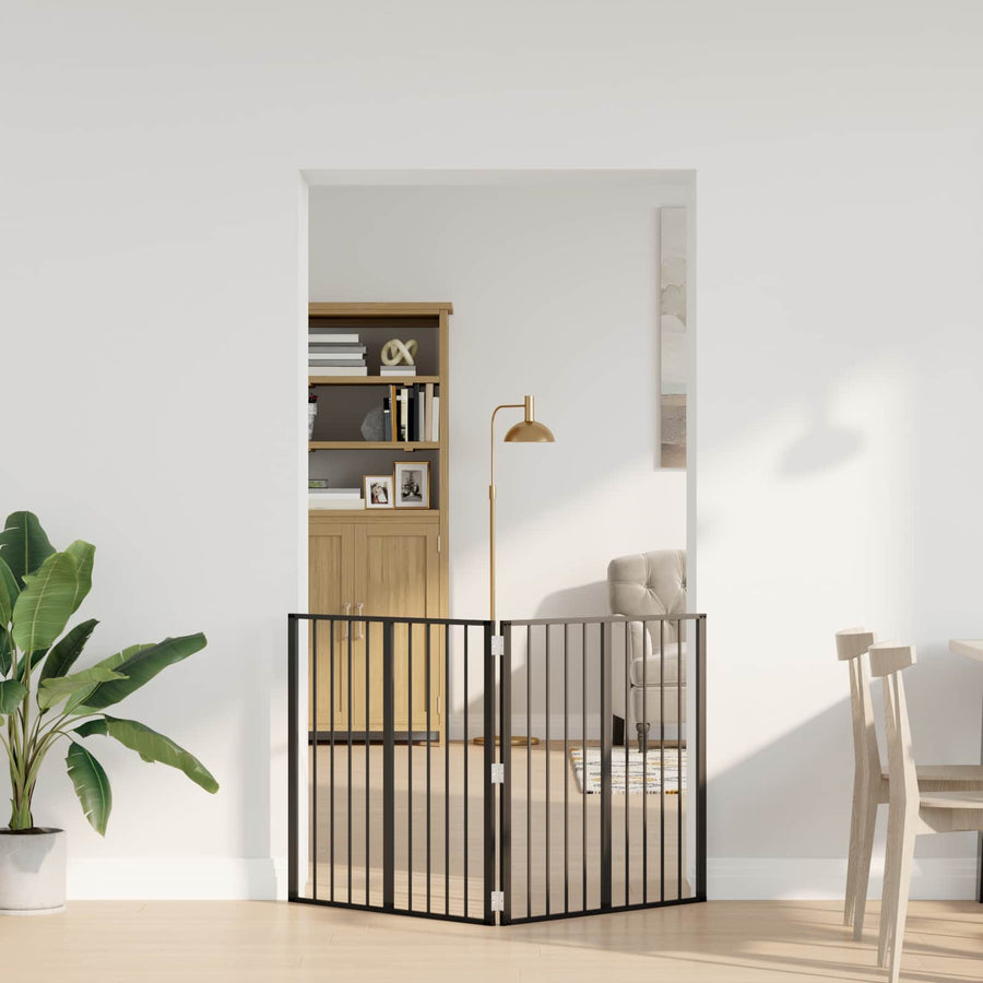 Hondenhek 2 pcs Zwart 80 x 80 cm Gegalvaniseerd staal