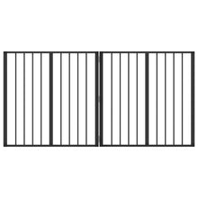 Hondenhek 2 pcs Zwart 80 x 80 cm Gegalvaniseerd staal