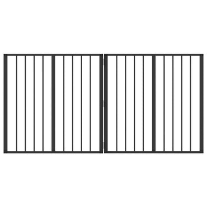 Hondenhek 2 pcs Zwart 80 x 80 cm Gegalvaniseerd staal