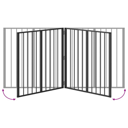 Hondenhek 2 pcs Zwart 80 x 80 cm Gegalvaniseerd staal
