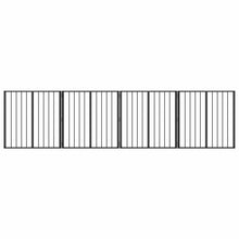 Hondenhek 4 pcs Zwart 80 x 80 cm Gegalvaniseerd staal