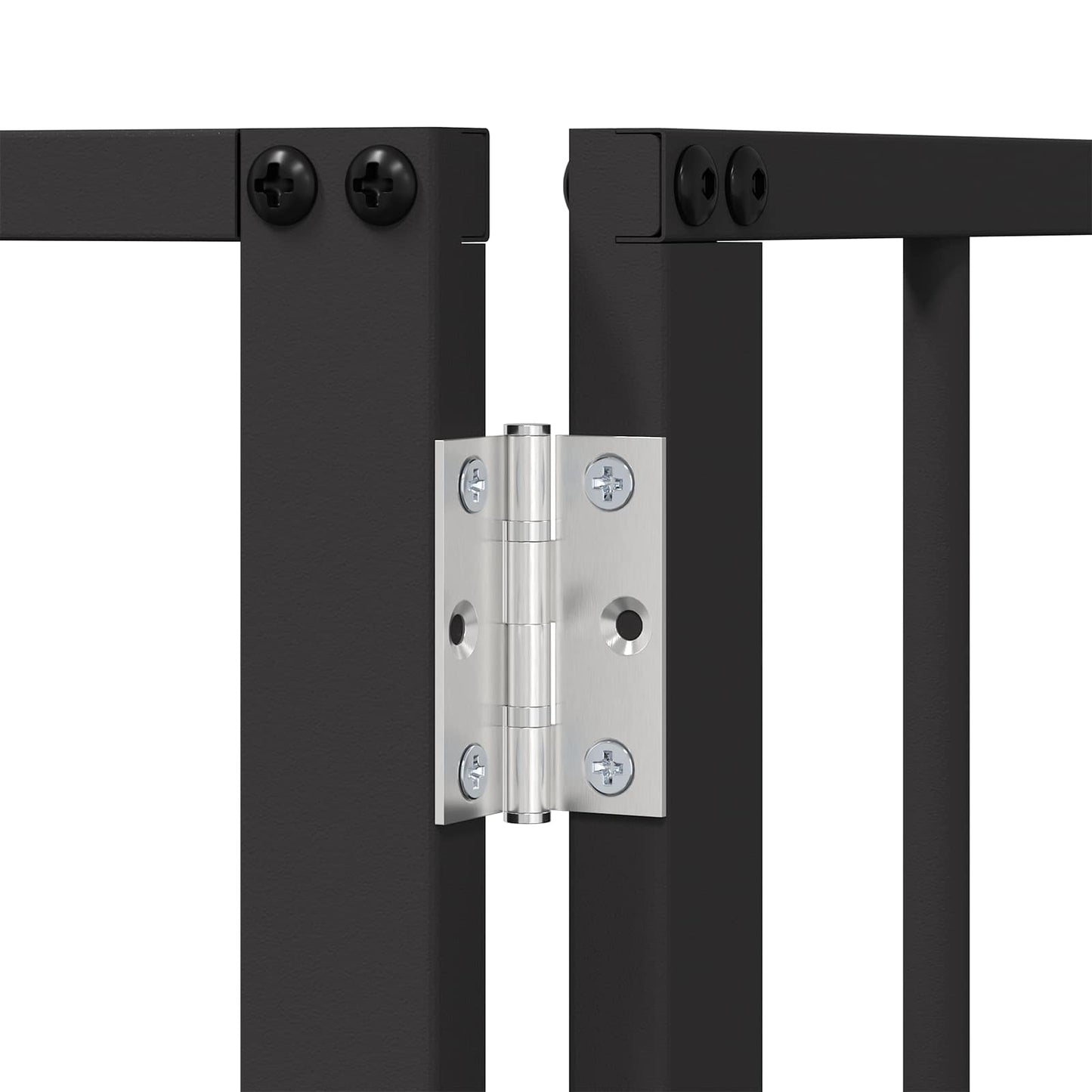 Hondenhek 8 pcs Zwart 80 x 80 cm Gegalvaniseerd staal