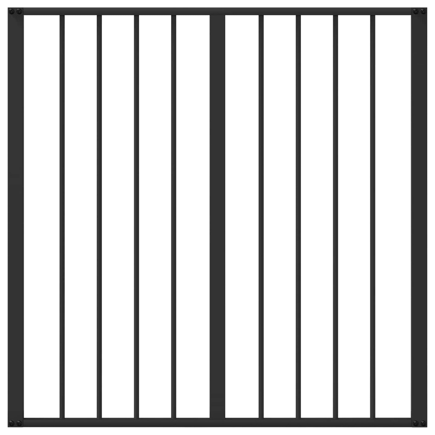 Hondenhek 8 pcs Zwart 80 x 80 cm Gegalvaniseerd staal