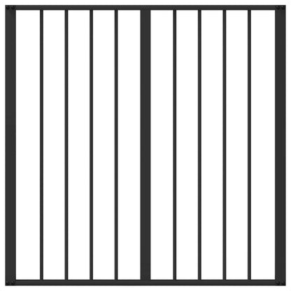 Hondenhek 8 pcs Zwart 80 x 80 cm Gegalvaniseerd staal