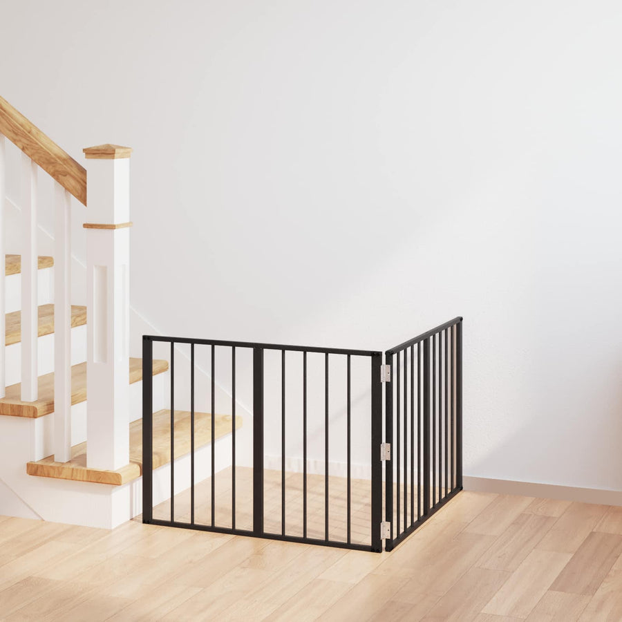 Hondenhek 2 pcs Zwart 80 x 60 cm Gegalvaniseerd staal
