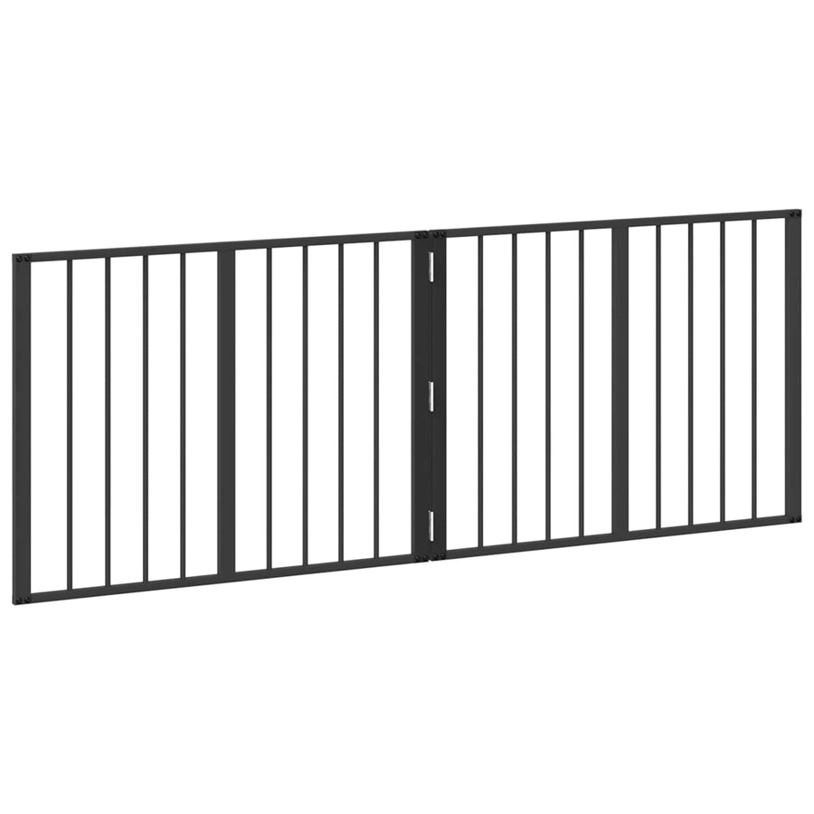 Hondenhek 2 pcs Zwart 80 x 60 cm Gegalvaniseerd staal