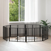 Hondenhek 8 pcs Zwart 80 x 60 cm Gegalvaniseerd staal