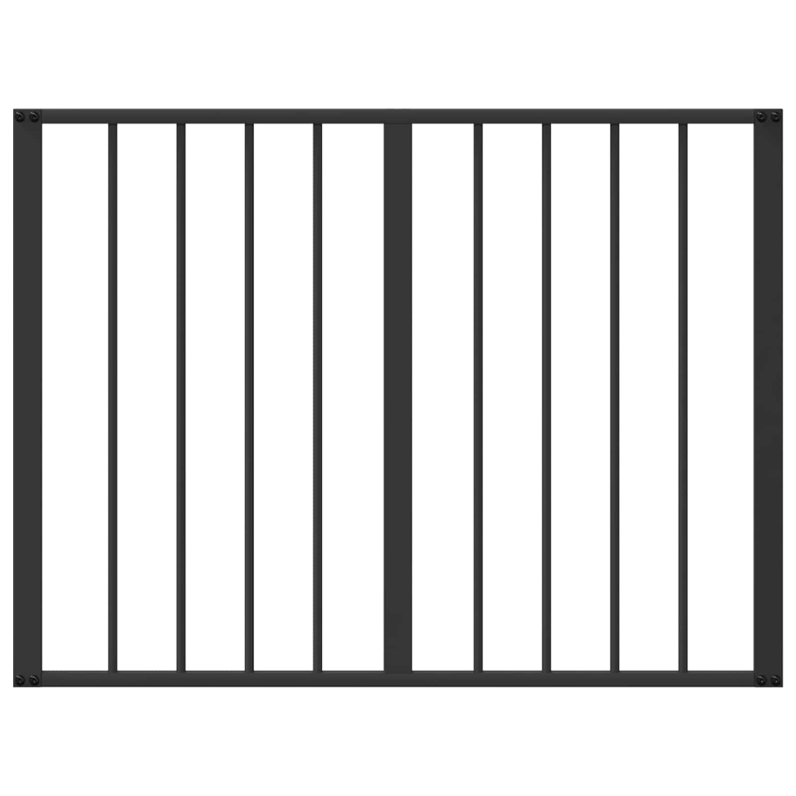 Hondenhek 8 pcs Zwart 80 x 60 cm Gegalvaniseerd staal