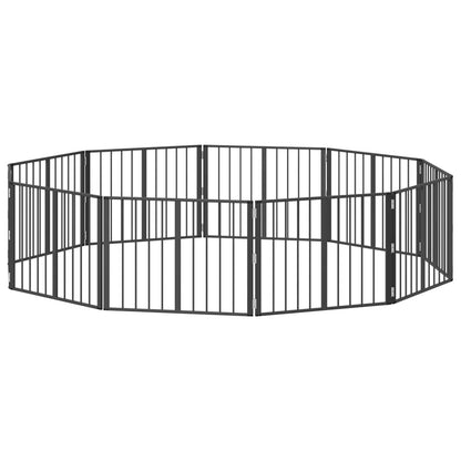 Hondenhek 10 pcs Zwart 80 x 60 cm Gegalvaniseerd staal