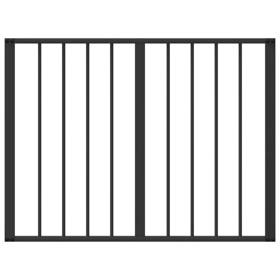 Hondenhek 10 pcs Zwart 80 x 60 cm Gegalvaniseerd staal
