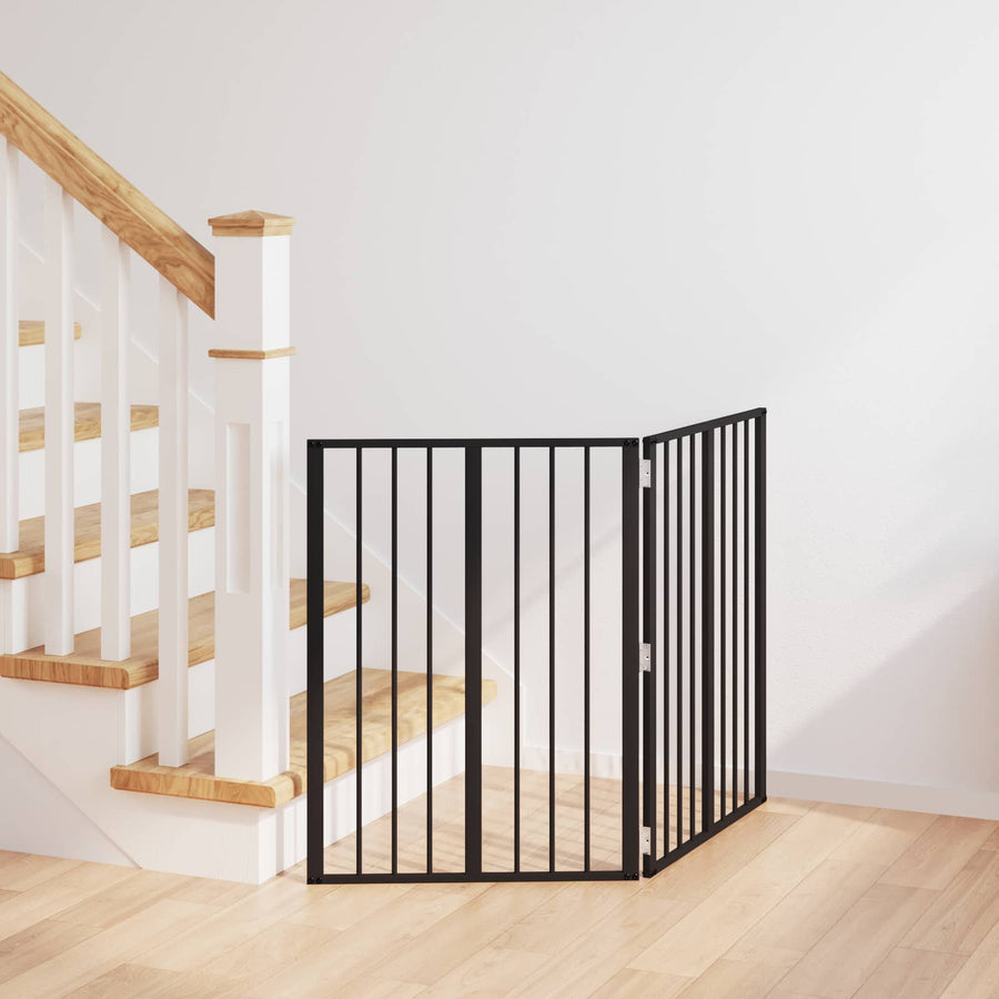 Hondenhek 2 pcs Zwart 60 x 80 cm Gegalvaniseerd staal