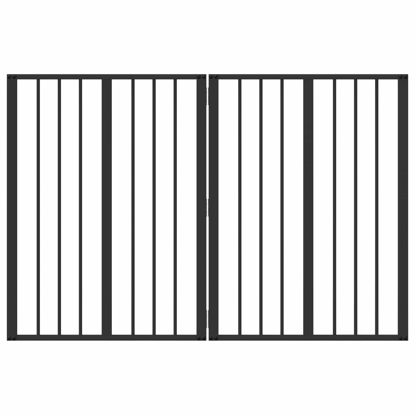 Hondenhek 2 pcs Zwart 60 x 80 cm Gegalvaniseerd staal