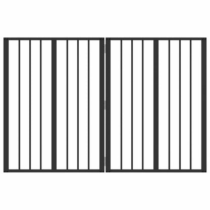 Hondenhek 2 pcs Zwart 60 x 80 cm Gegalvaniseerd staal