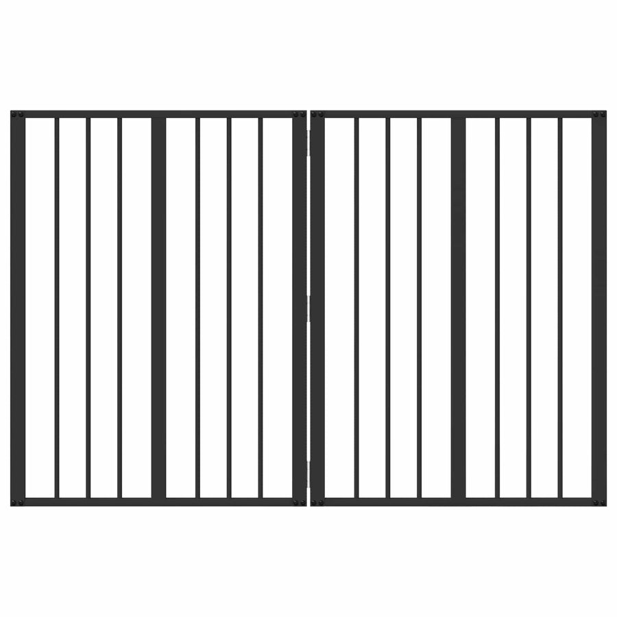 Hondenhek 2 pcs Zwart 60 x 80 cm Gegalvaniseerd staal