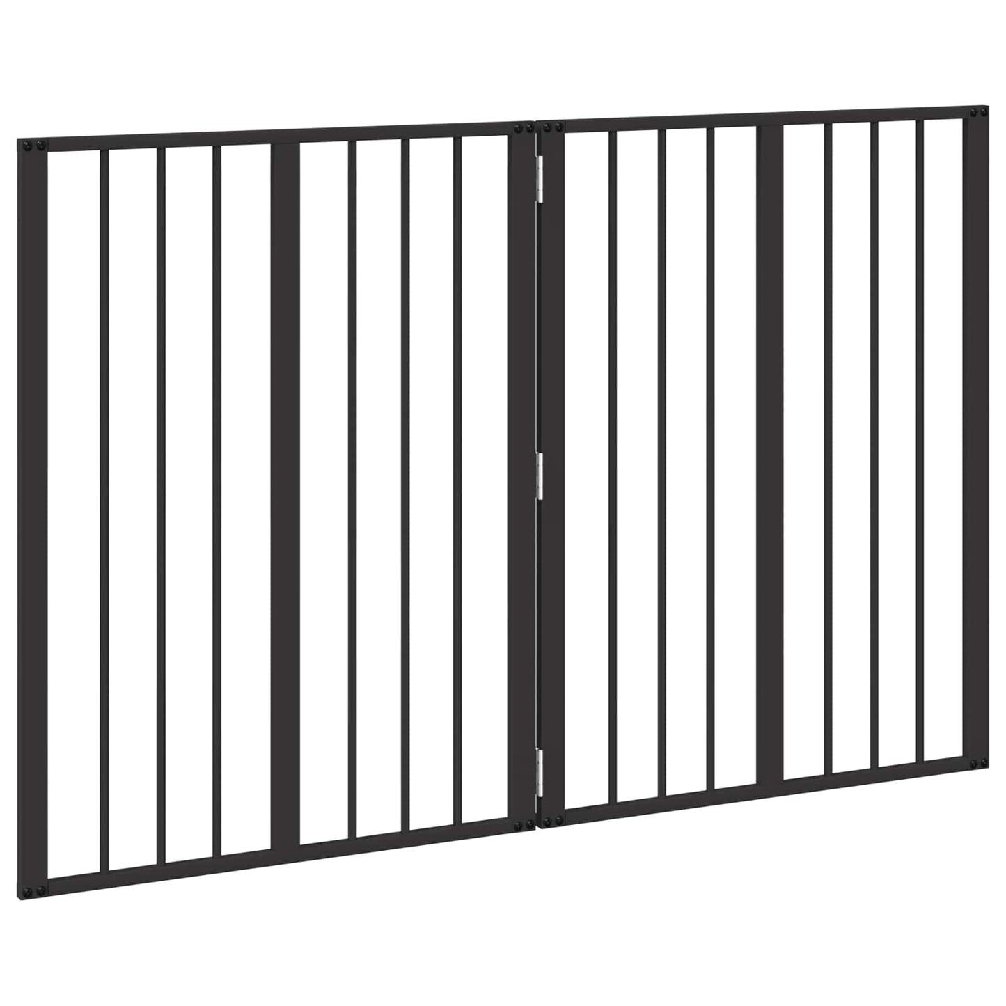Hondenhek 2 pcs Zwart 60 x 80 cm Gegalvaniseerd staal