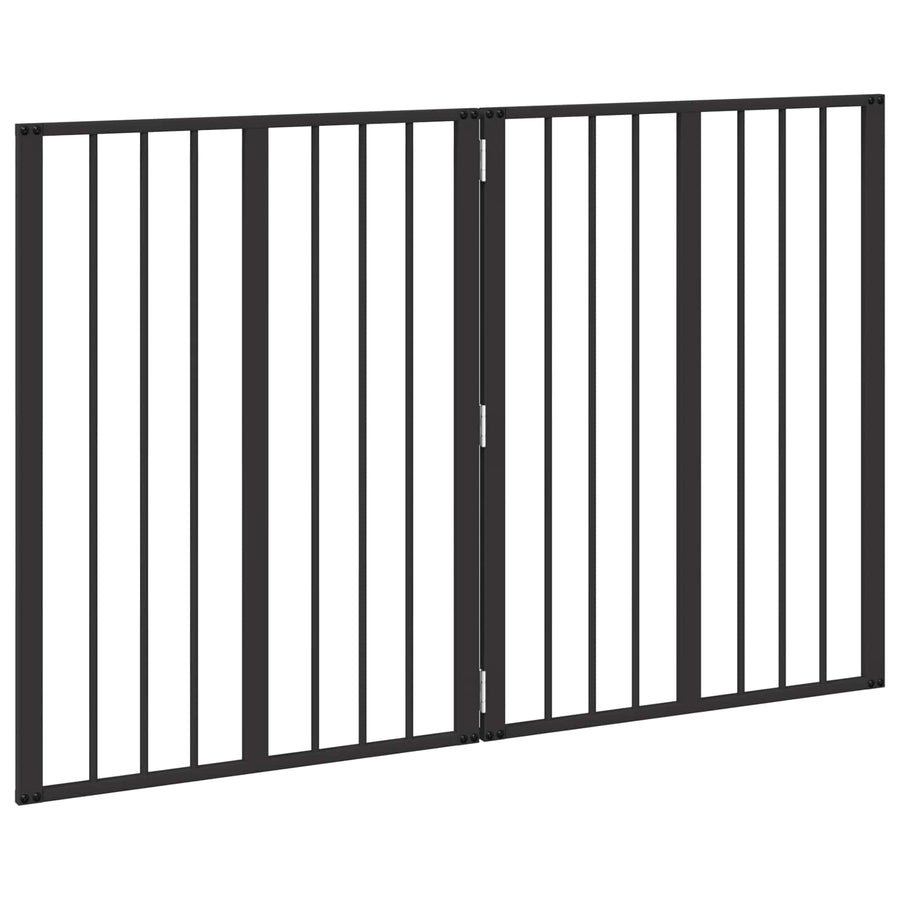Hondenhek 2 pcs Zwart 60 x 80 cm Gegalvaniseerd staal