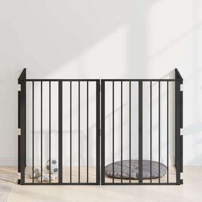 Hondenhek 4 pcs Zwart 60 x 80 cm Gegalvaniseerd staal