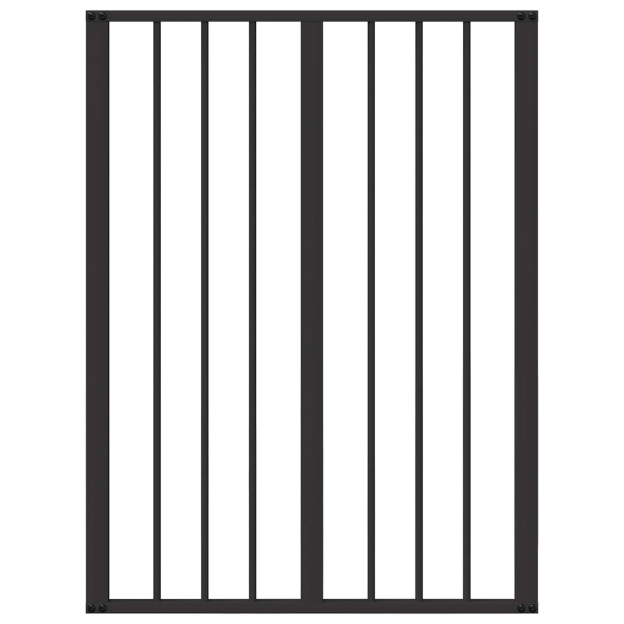 Hondenhek 4 pcs Zwart 60 x 80 cm Gegalvaniseerd staal