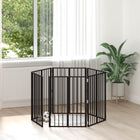 Dog Fence 6 pcs Black 60 x 80 cm Galvanised steel