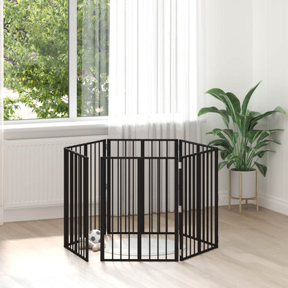 Hondenhek 6 pcs Zwart 60 x 80 cm Gegalvaniseerd staal