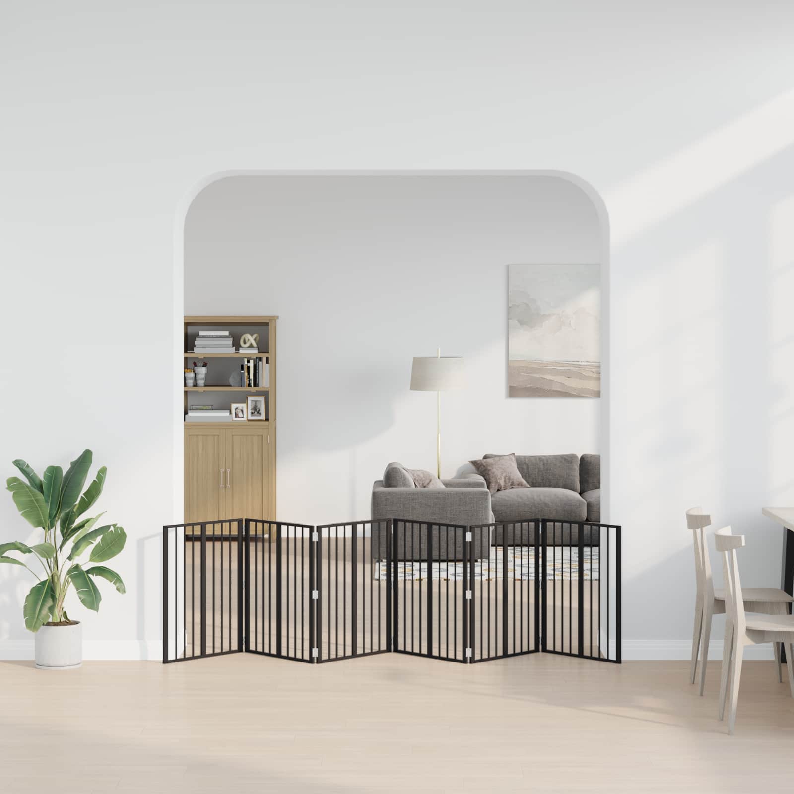 Hondenhek 6 pcs Zwart 60 x 80 cm Gegalvaniseerd staal