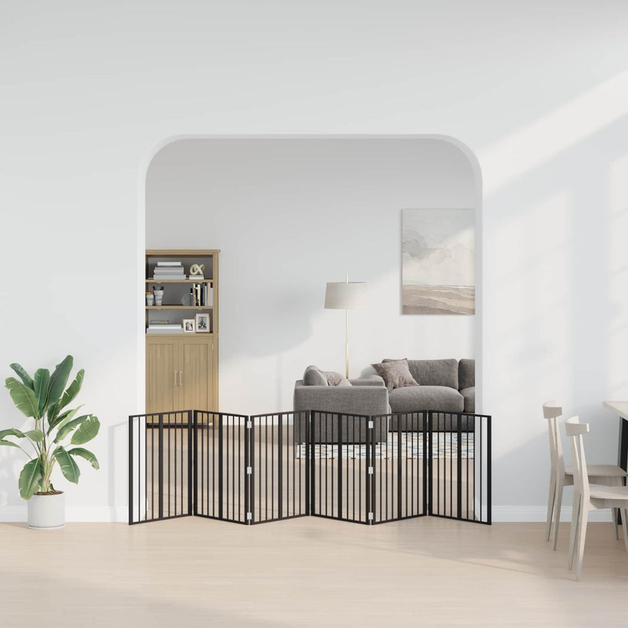Hondenhek 6 pcs Zwart 60 x 80 cm Gegalvaniseerd staal