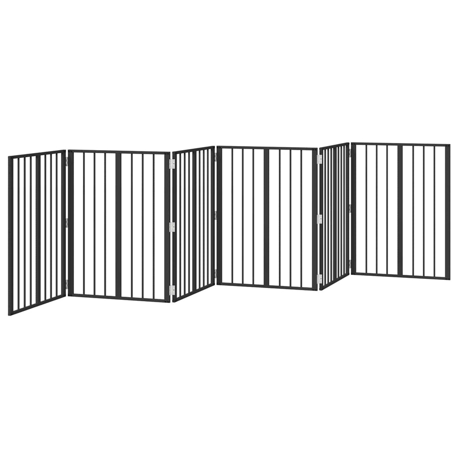 Hondenhek 6 pcs Zwart 60 x 80 cm Gegalvaniseerd staal