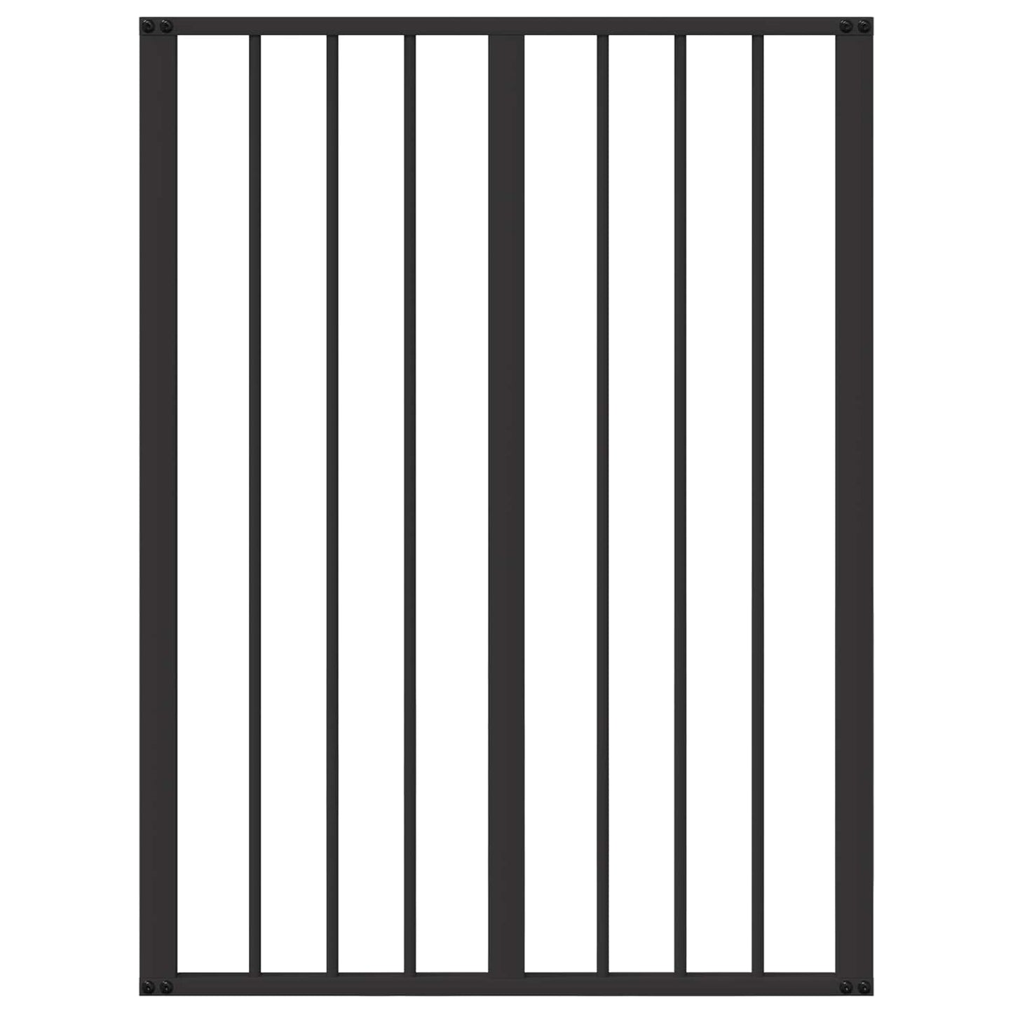 Hondenhek 8 pcs Zwart 60 x 80 cm Gegalvaniseerd staal