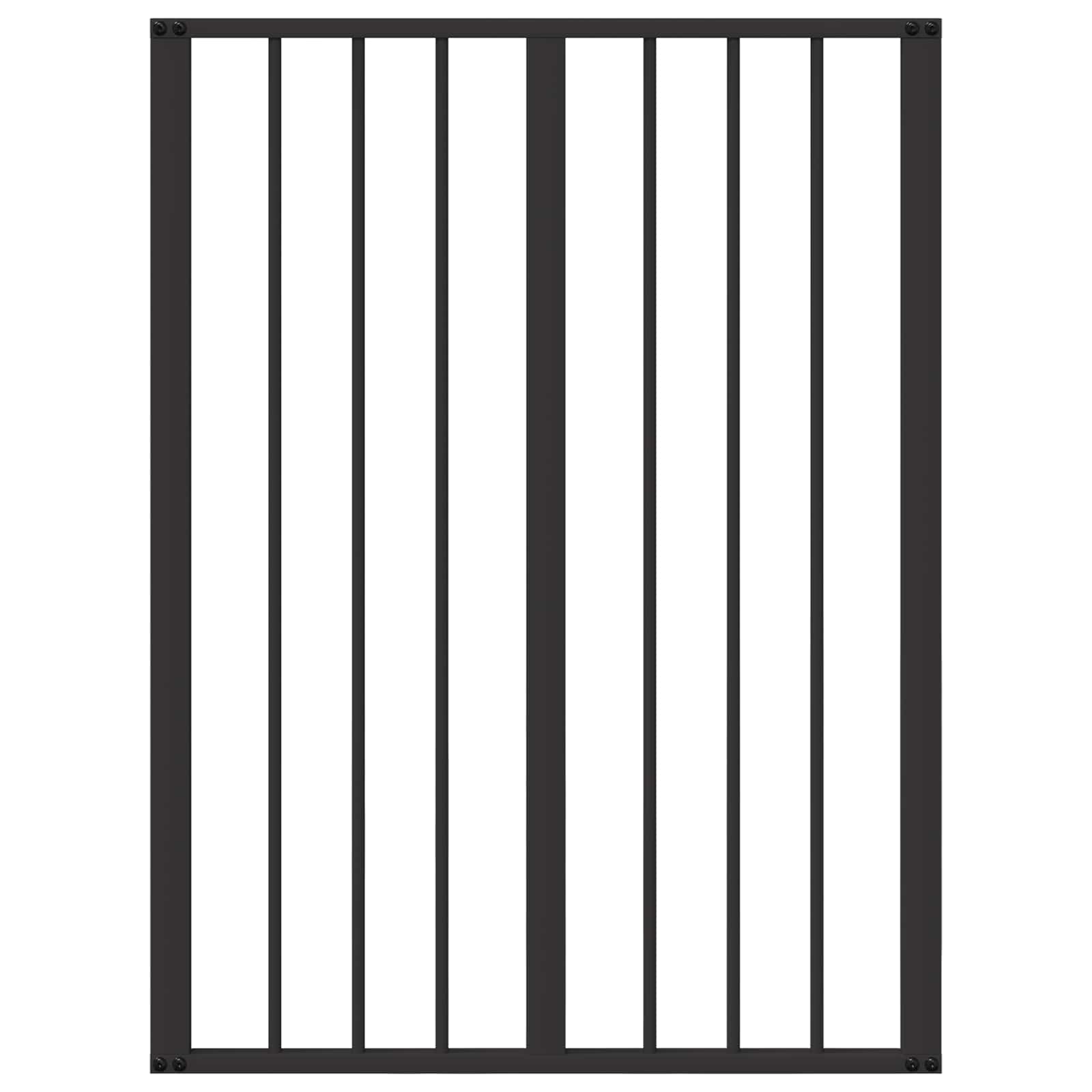 Hondenhek 8 pcs Zwart 60 x 80 cm Gegalvaniseerd staal