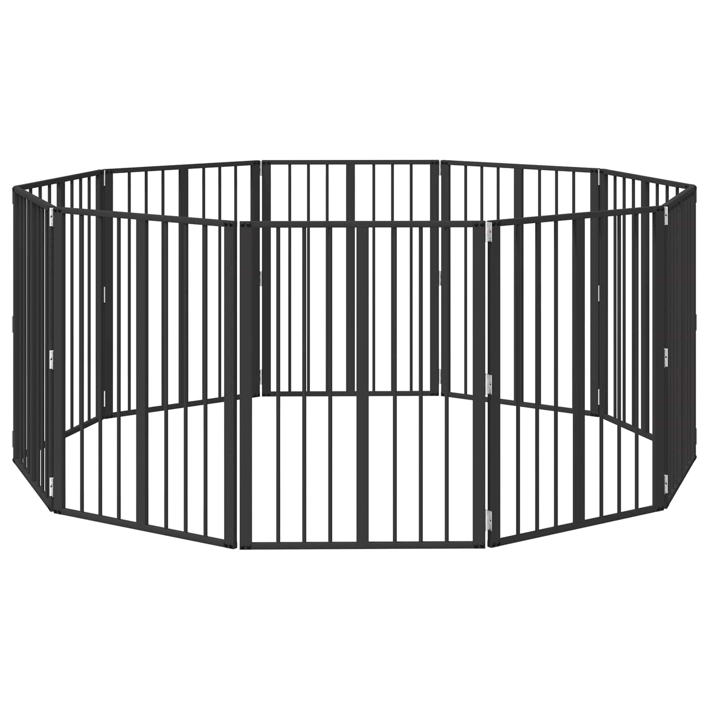 Hondenhek 10 pcs Zwart 60 x 80 cm Gegalvaniseerd staal
