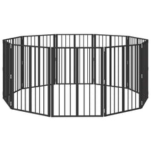 Hondenhek 10 pcs Zwart 60 x 80 cm Gegalvaniseerd staal