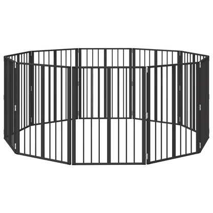 Hondenhek 10 pcs Zwart 60 x 80 cm Gegalvaniseerd staal